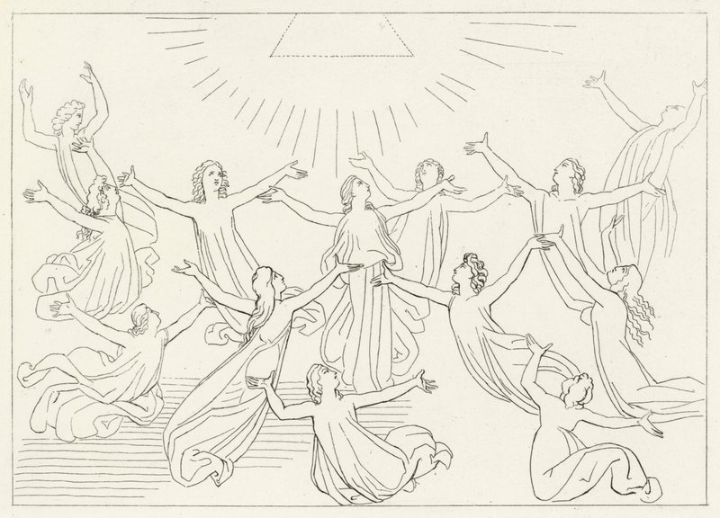 Den niende sfæren, Paradise, Canto 27 (gravering) av John (after) Flaxman
