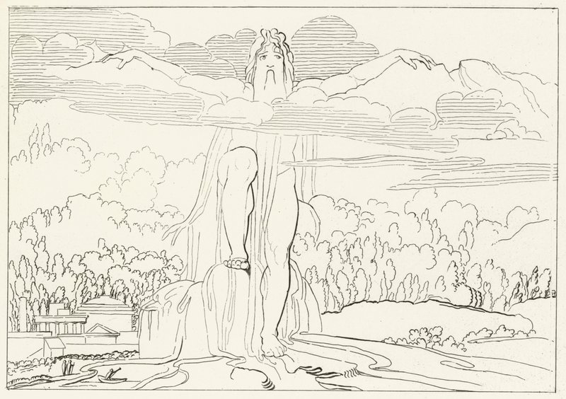 Statuen av fire metaller, Inferno, Canto 14 (gravering) av John (after) Flaxman