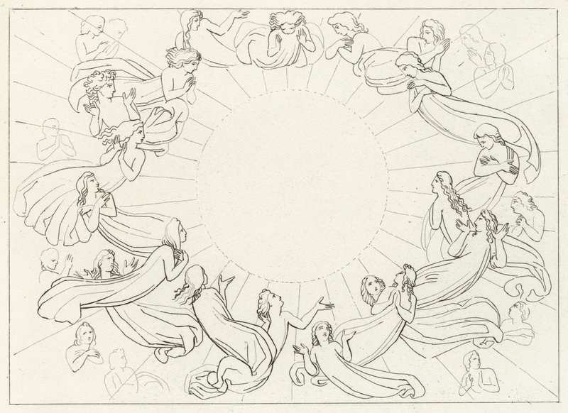 The Sun, Paradise, Canto 12 (gravering) av John (after) Flaxman