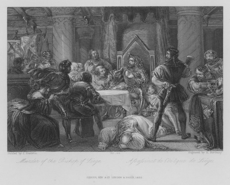 Mord på biskopen av Liège (gravering) av John (after) Gilbert