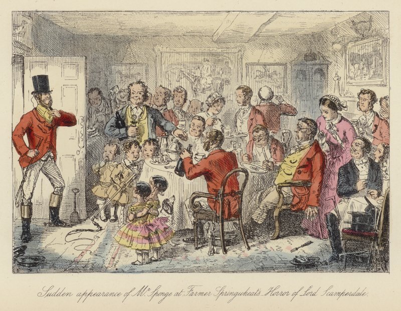 John Leech-illustrasjon for Mr Sponge