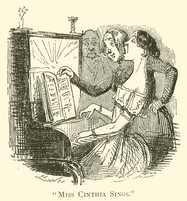 Miss Cinthia Sings (gravering) av John (after) Leech