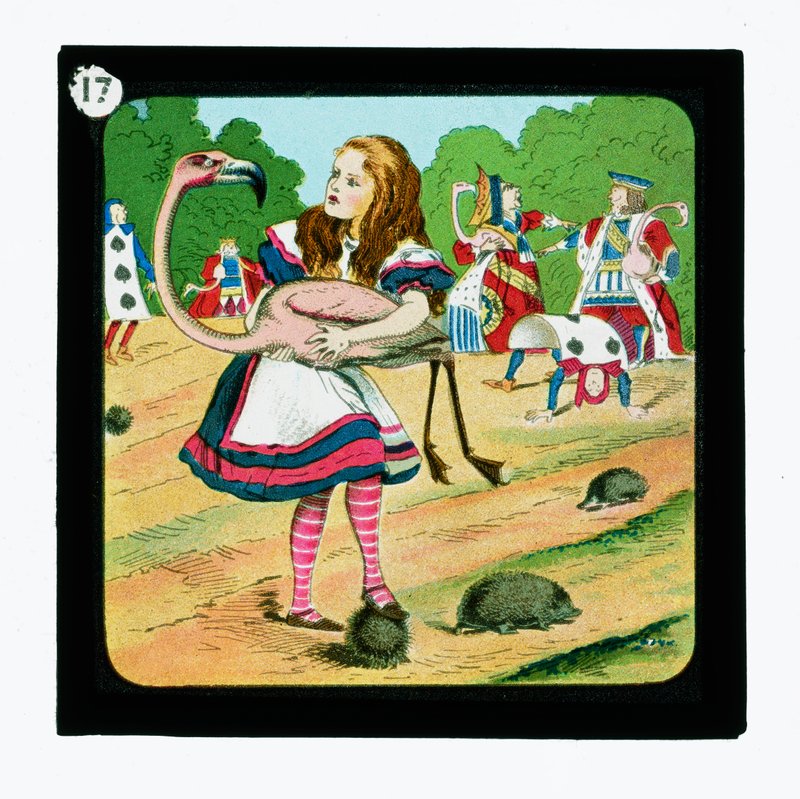 Alice i Eventyrland, fargede lanternelys (lanternelys) av John (after) Tenniel