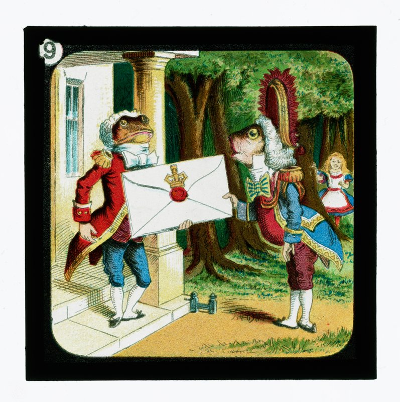 Alice i Eventyrland, fargede lanternelys (lanternelys) av John (after) Tenniel