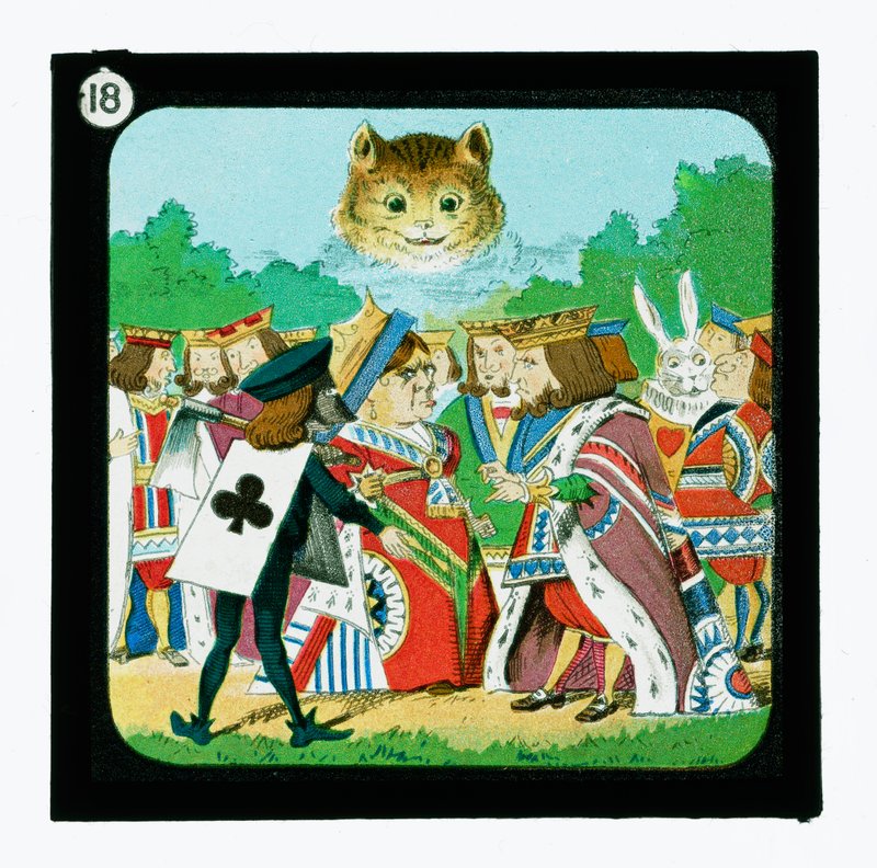 Alice i Eventyrland, fargede lanternelys (lanternelys) av John (after) Tenniel