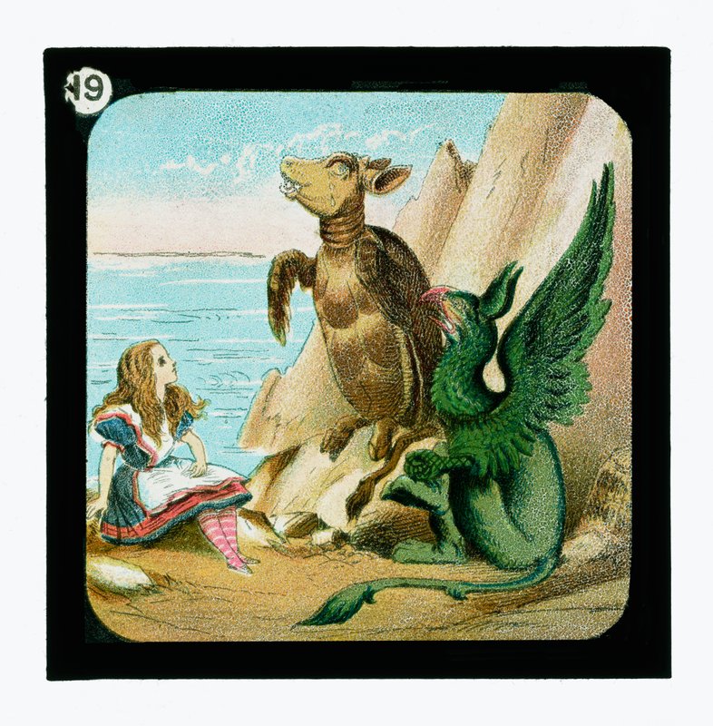Alice i Eventyrland, fargede lanternelys (lanternelys) av John (after) Tenniel