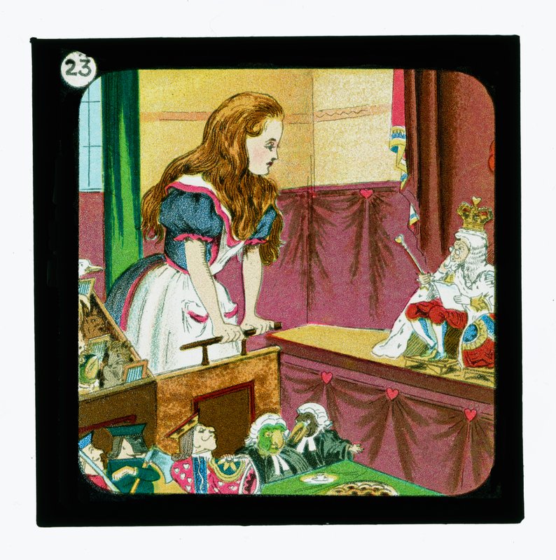 Alice i Eventyrland, fargede lanternelys (lanternelys) av John (after) Tenniel