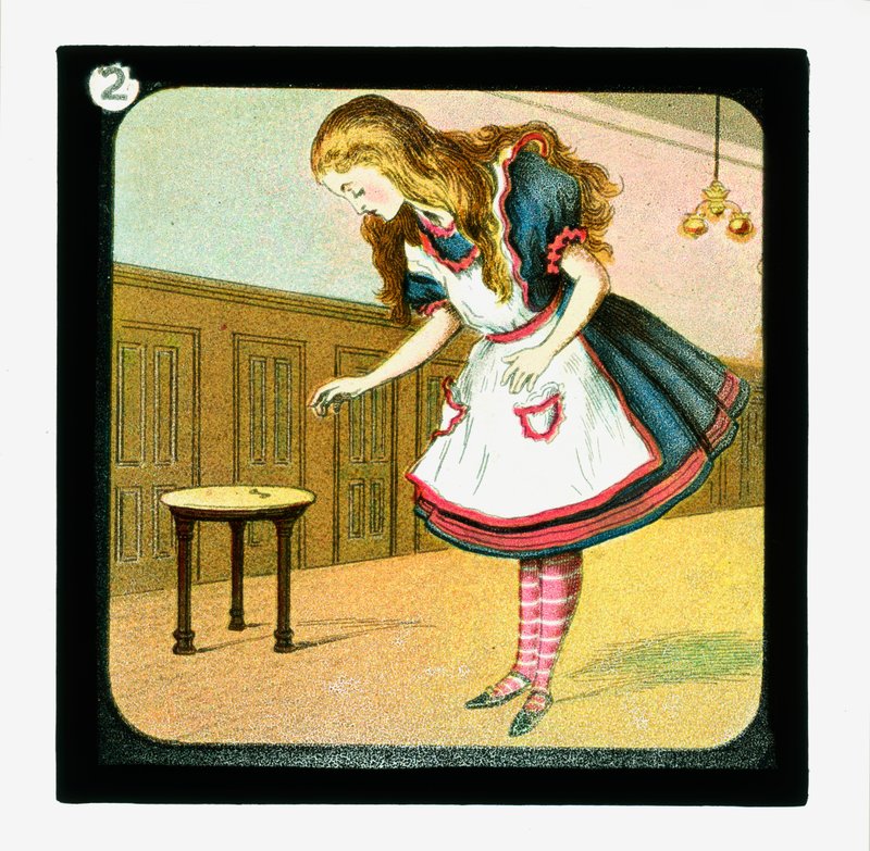 Alice i Eventyrland, fargede lanternelys (lanternelys) av John (after) Tenniel