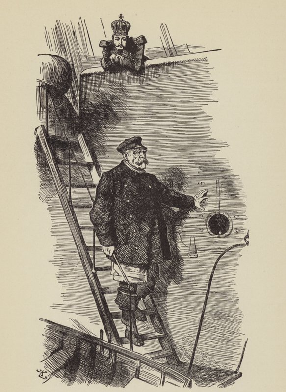 Slippe piloten (s/hvitt bilde) av John (after) Tenniel