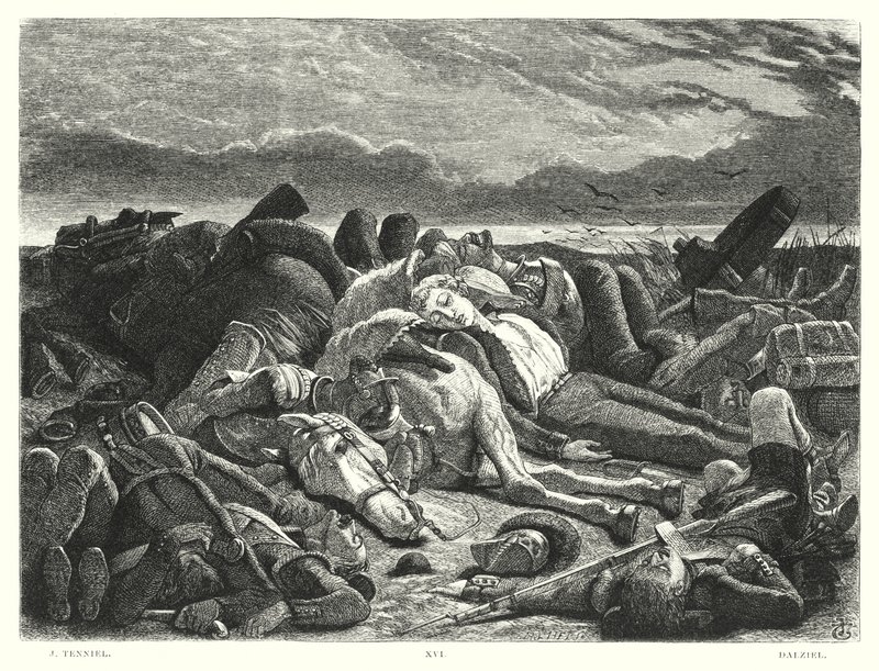 Lord Byrons barn Harold, Canto III, strofe 28 (gravering) av John (after) Tenniel