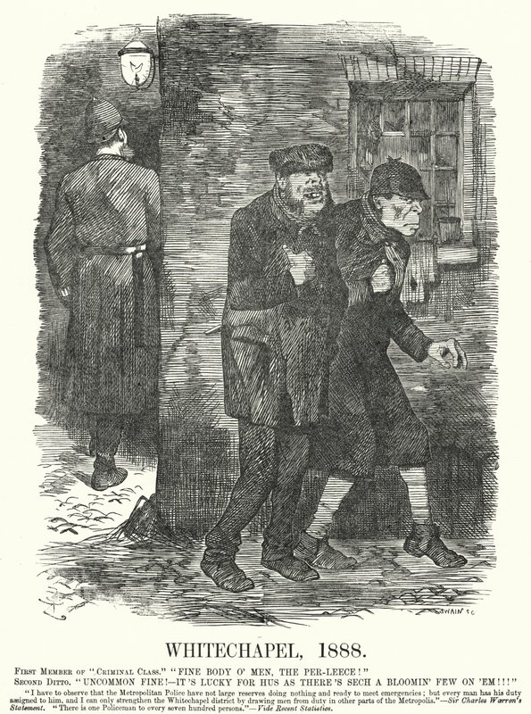 Punch tegneserie: Whitechapel av John (after) Tenniel