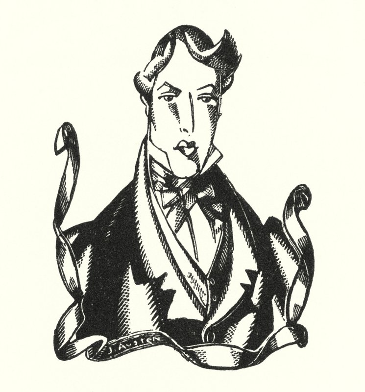 Finis-illustrasjon for Don Juan av Lord Byron (litho) av John Austen