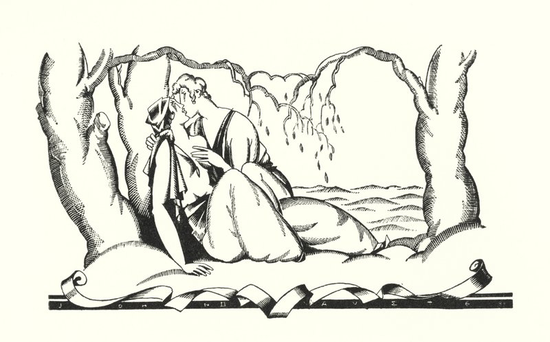 Illustrasjon for Don Juan av Lord Byron (litho) av John Austen