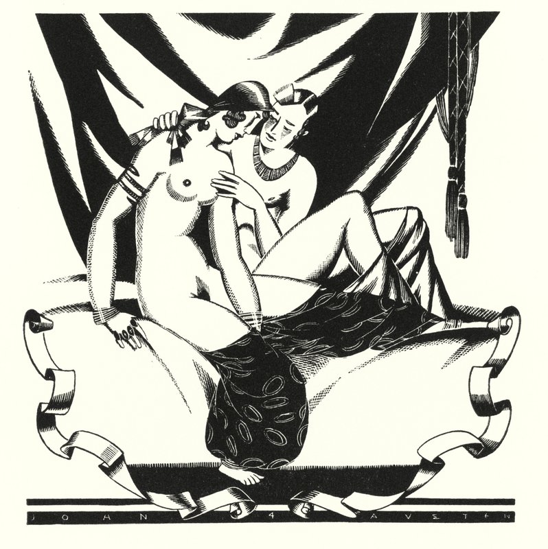 Illustrasjon for Don Juan av Lord Byron (litho) av John Austen