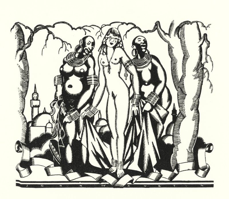 Illustrasjon for Don Juan av Lord Byron (litho) av John Austen