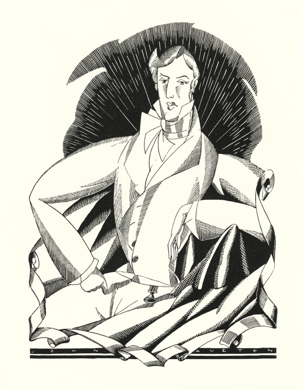 Illustrasjon for Don Juan av Lord Byron (litho) av John Austen