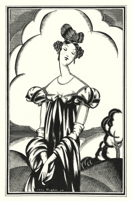 Illustrasjon for Don Juan av Lord Byron: Aurora Raby, en ung stjerne (litho) av John Austen