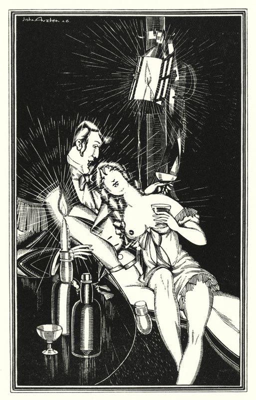 Illustrasjon for Don Juan av Lord Byron: Men Juan var ganske "A Broth of a Boy" (litho) av John Austen