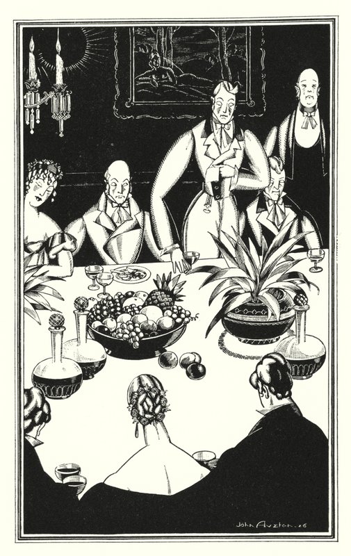 Illustrasjon for Don Juan av Lord Byron: Den dystreste timen, som dukker opp fra de triste tjuefire (litho) av John Austen