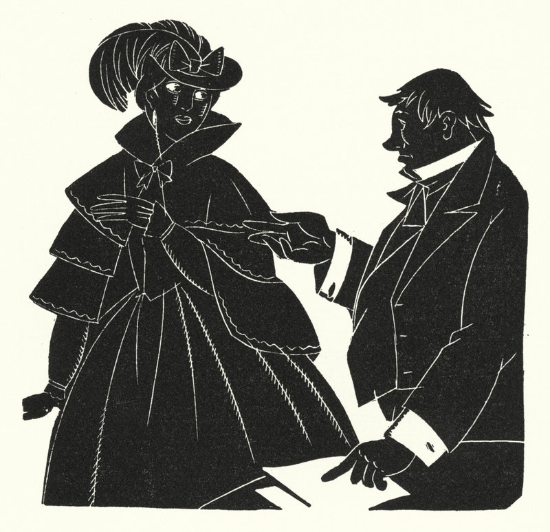 Illustrasjon for Madame Bovary av Gustave Flaubert (litho) av John Austen