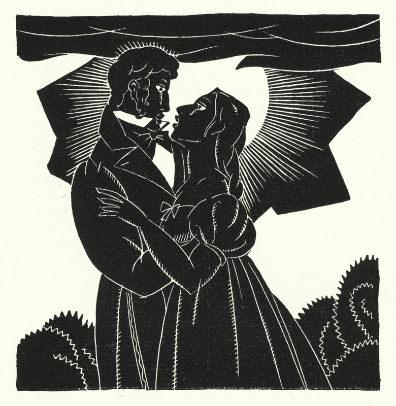 Illustrasjon for Madame Bovary av Gustave Flaubert (litho) av John Austen