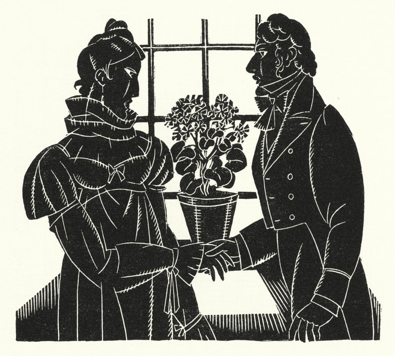 Illustrasjon for Madame Bovary av Gustave Flaubert (litho) av John Austen