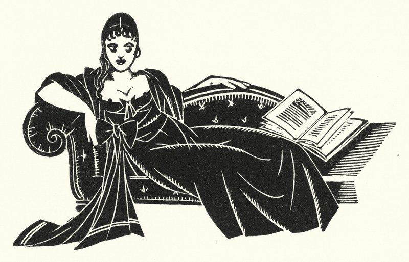 Illustrasjon for Madame Bovary av Gustave Flaubert (litho) av John Austen