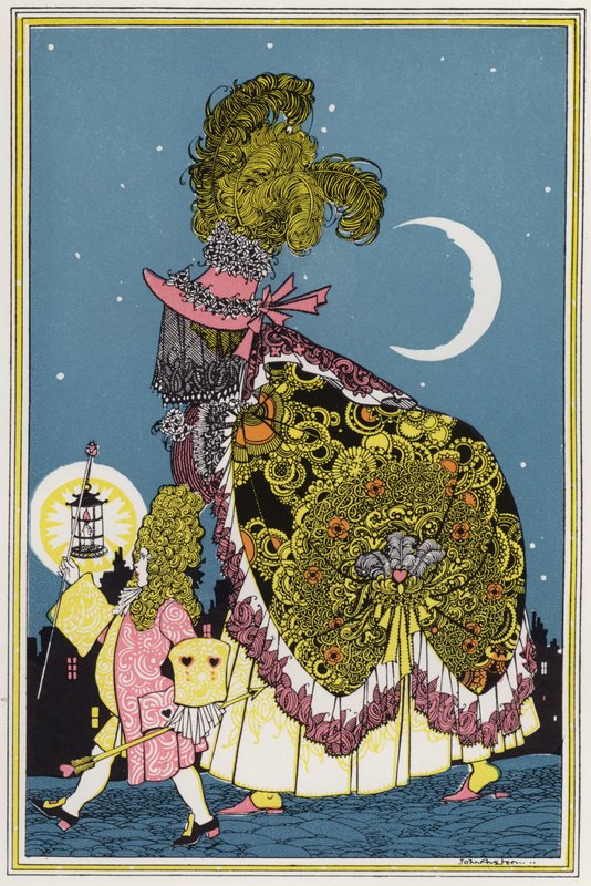 Illustrasjon for "Rogues In Porcelain", A Miscellany of Eighteenth Century Poems (farge litho) av John Austen