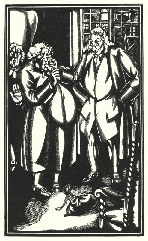 Illustrasjon for Tristram Shandy av Laurence Sterne (litho) av John Austen