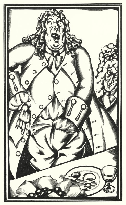 Illustrasjon for Tristram Shandy av Laurence Sterne (litho) av John Austen