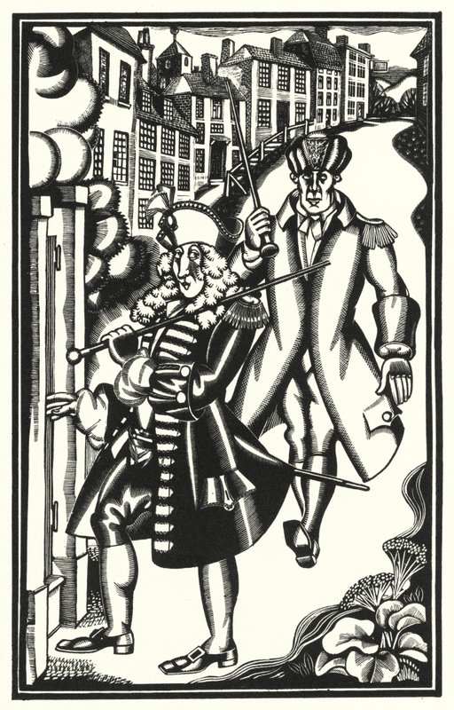 Illustrasjon for Tristram Shandy av Laurence Sterne (litho) av John Austen