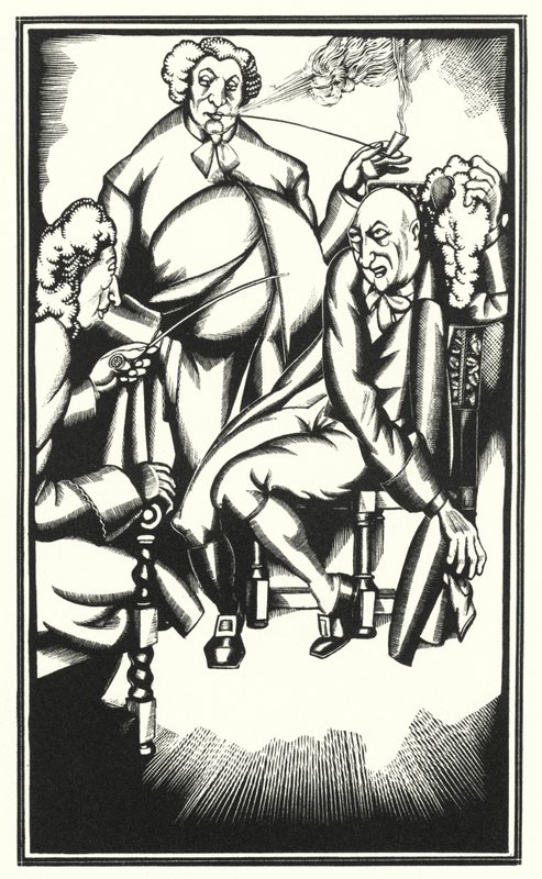 Illustrasjon for Tristram Shandy av Laurence Sterne (litho) av John Austen