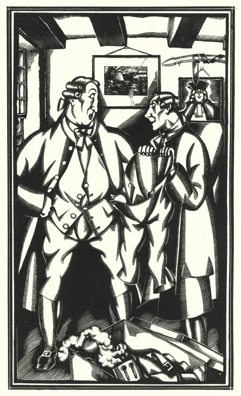 Illustrasjon for Tristram Shandy av Laurence Sterne (litho) av John Austen