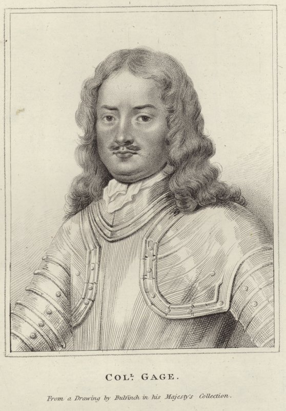 Portrett av Sir Henry Gage-gravering av John Bulfinch