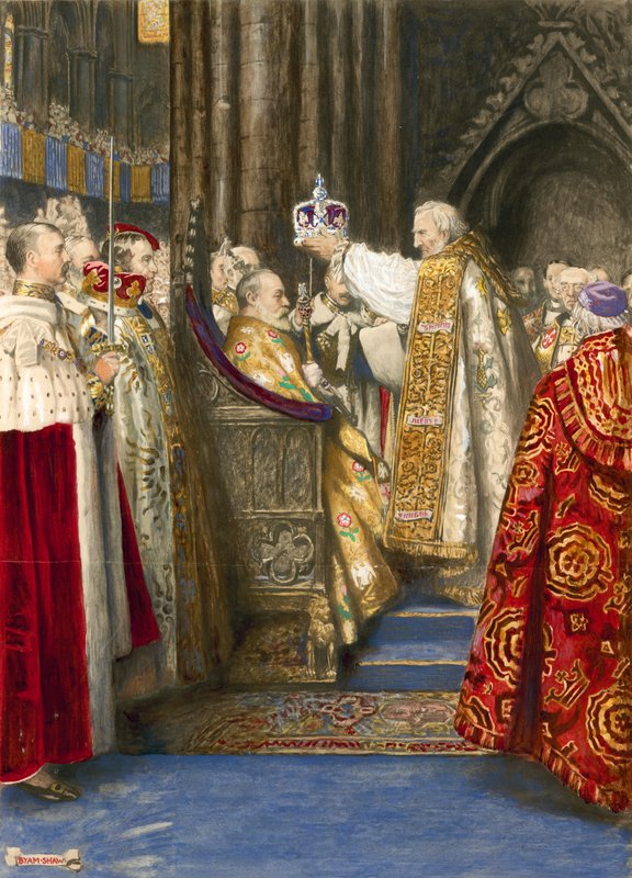 Kroningen av kong Edward VII og dronning Alexandra, 1904 av John Byam Liston Shaw