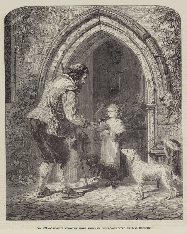 Hospitality, the Mote, Ightham, Kent av John Callcott Horsley