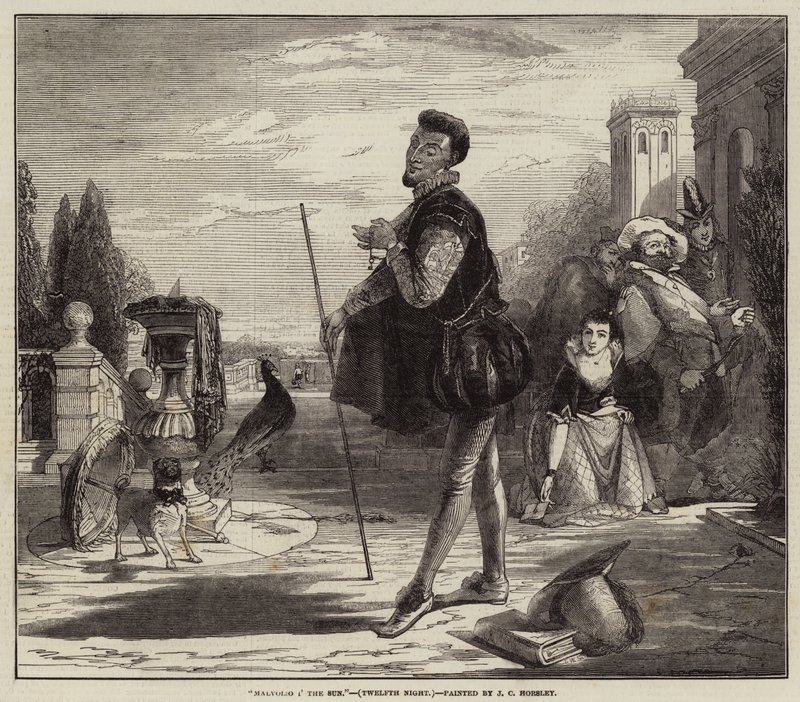 Malvolio i solen, tolvte natt av John Callcott Horsley