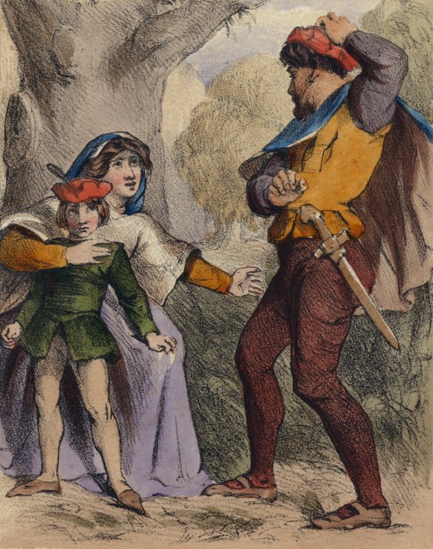 Margaret av Anjou og hennes sønn av John Callcott Horsley