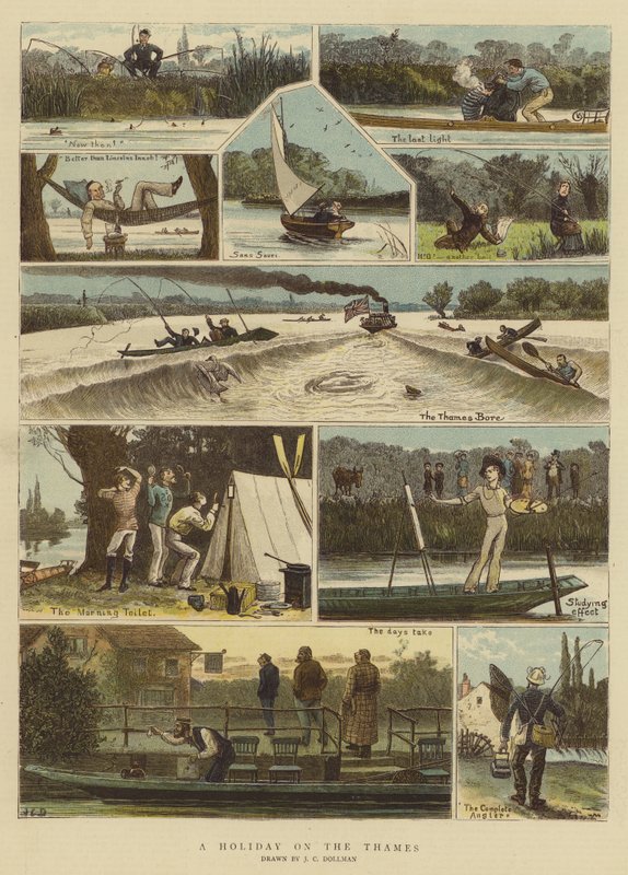 En ferie på Themsen (chromolitho) av John Charles (after) Dollman