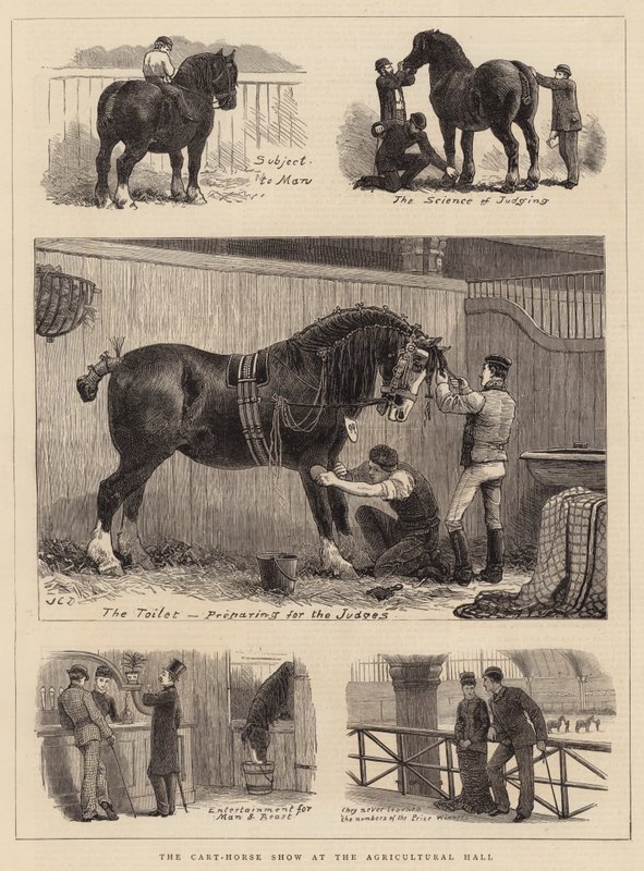 Kjerre-hesteutstillingen i Landbrukshallen av John Charles Dollman