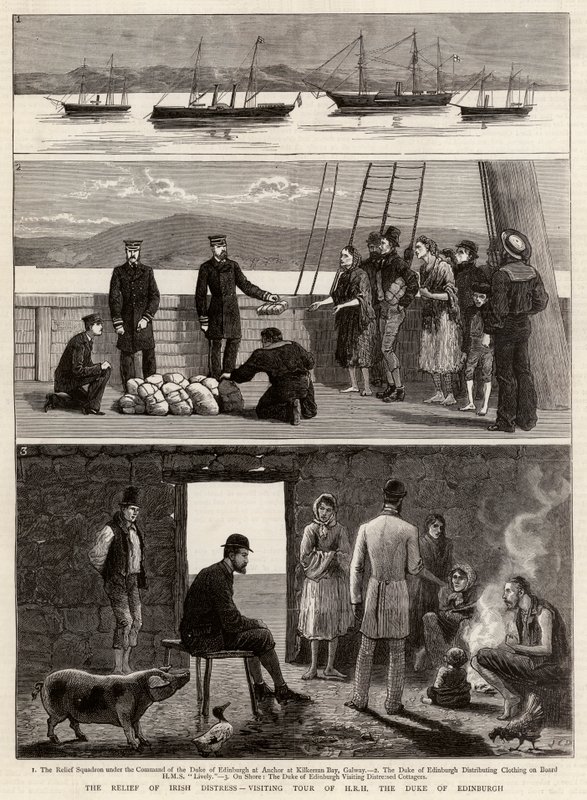 The Relief of Irish Distress, Visiting Tour of HRH the Duke of Edinburgh av John Charles Dollman