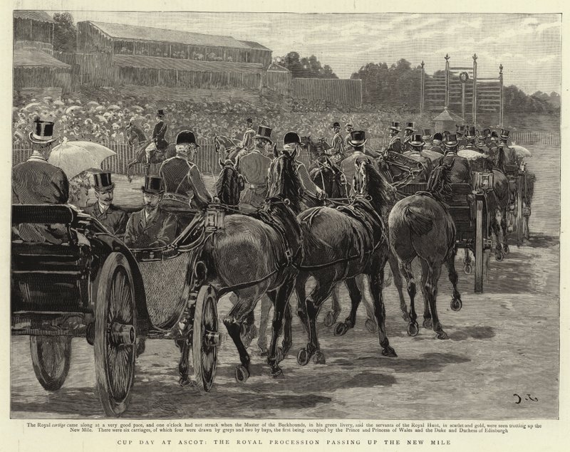 Cup Day på Ascot, Royal Procession passerer opp New Mile av John Charlton