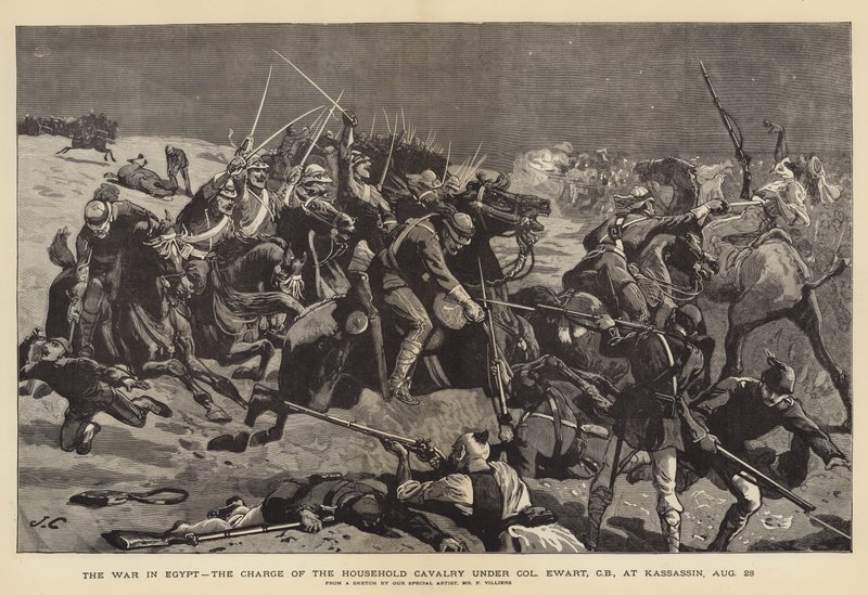 Krigen i Egypt, anklagen for husholdningskavaleriet under oberst Ewart, ved Kassassin, 28. august av John Charlton