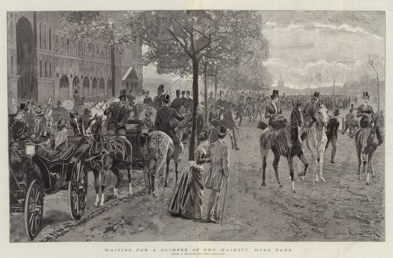 Venter på et glimt av Hennes Majestet, Hyde Park av John Charlton