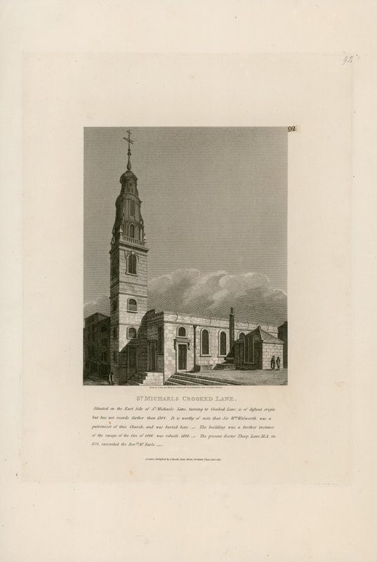 St Michael's Crooked Lane, London av John Coney