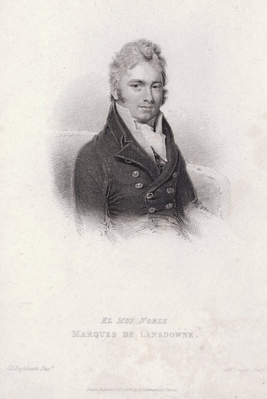 Henry Petty-Fitzmaurice, tredje markis av Lansdowne, engelsk whig-politiker, innenriksminister og finansminister (gravering) av John Cox Dillman (after) Engleheart