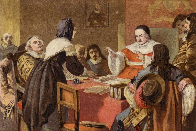 John Bunyans kone ber til Sir Matthew Hale om ektemannens løslatelse fra Bedford-fengsel (chromolitho) av John Dawson Watson