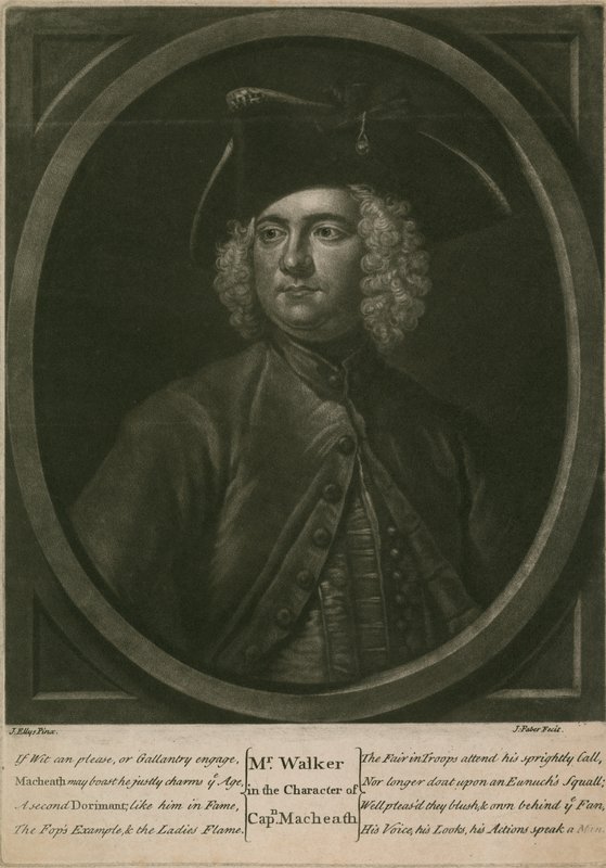 Mr Walker i karakteren til Captain Macheath av John Ellys