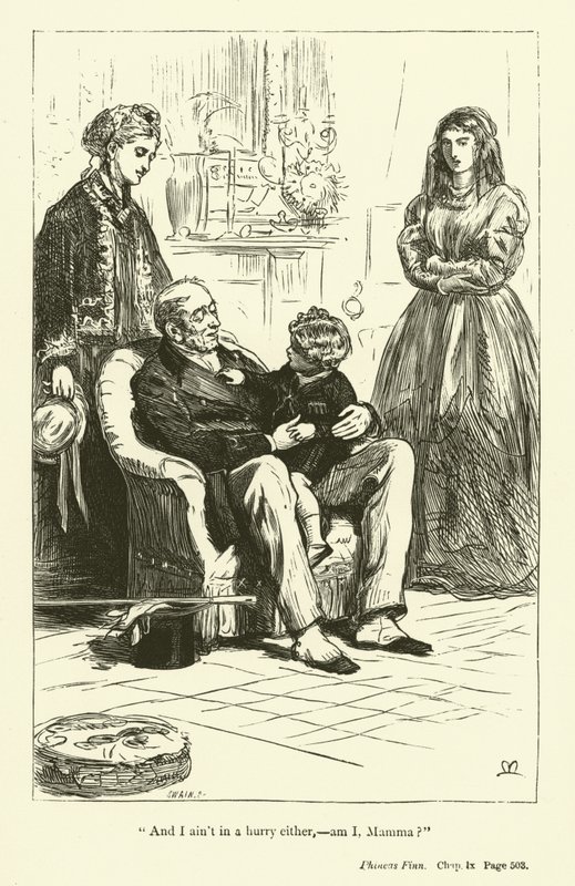 Illustrasjon for Phineas Finn av Anthony Trollope (gravering) av John Everett (after) Millais