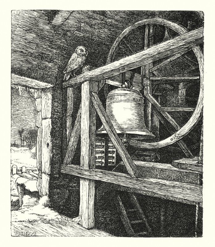 Gamleårets død (gravering) av John Everett (after) Millais